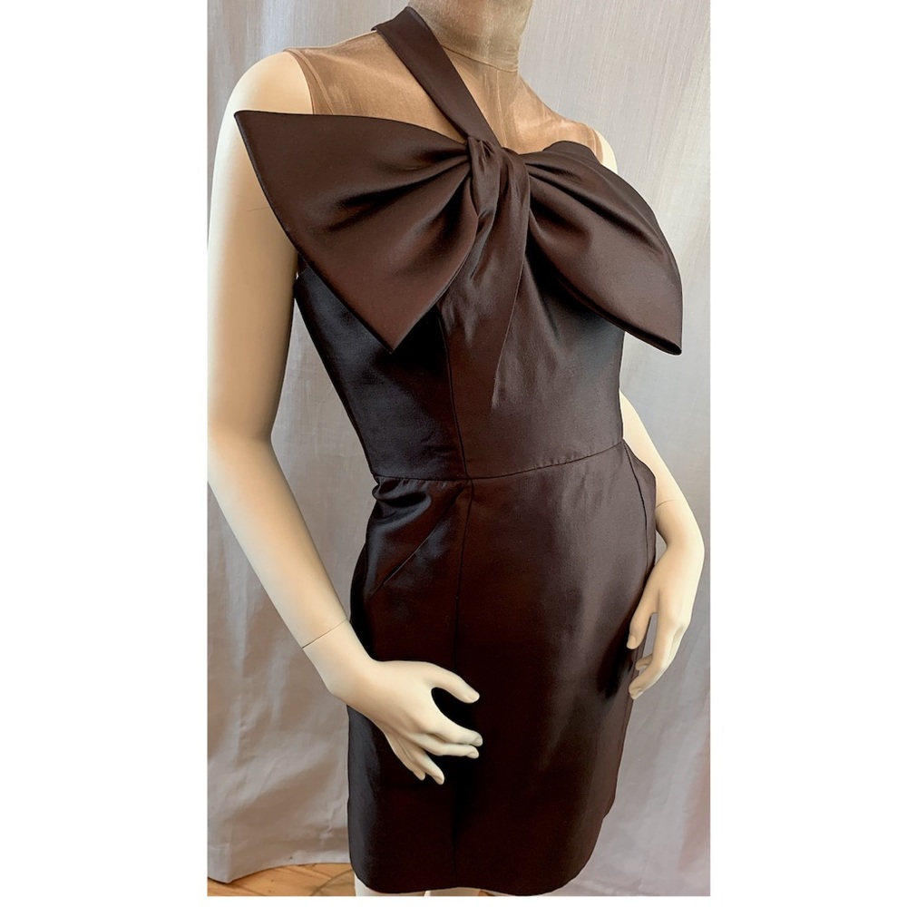 Milly Chocolate Brown Asymmetrical Tulla Dress 6
